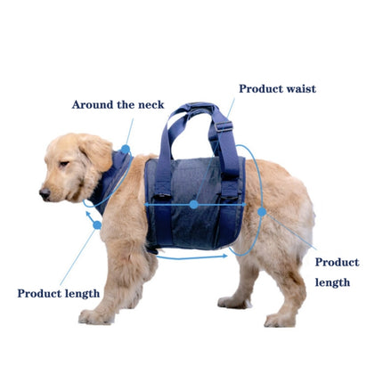 Pet Leash Senior Dogs Walking Aids Chest Harness, Size: XL(Dark Blue)-garmade.com