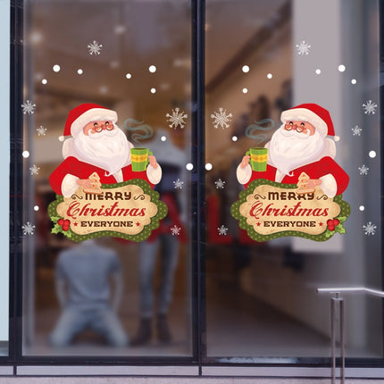 Christmas Decorations Stickers Glass Window Wall Stickers(Santa Claus)-garmade.com