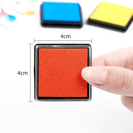5 PCS Creative Color Ink Pad Small Ink Pad, Size:4x4cm(Red)-garmade.com