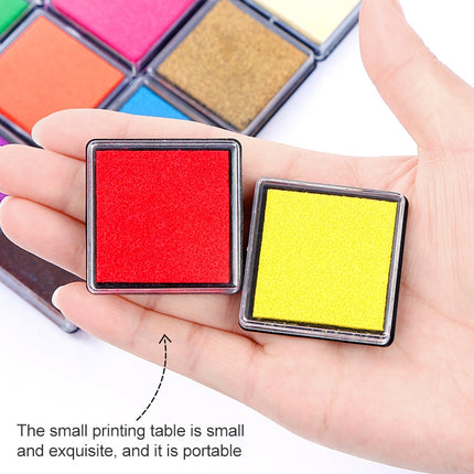 5 PCS Creative Color Ink Pad Small Ink Pad, Size:4x4cm(Red)-garmade.com