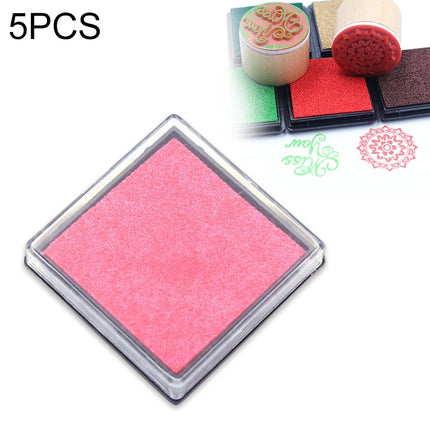 5 PCS Creative Color Ink Pad Small Ink Pad, Size:4x4cm(Pink)-garmade.com