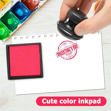 5 PCS Creative Color Ink Pad Small Ink Pad, Size:4x4cm(Gold)-garmade.com