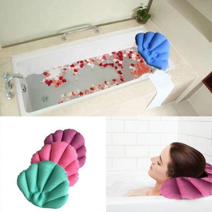 5 PCS Shell Shaped Soft Bathroom Pillow Home Comfortable Spa Inflatable Bathtub Cushion, Random Color Delivery-garmade.com
