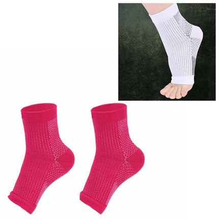 Adult Running Cycle Basketball Sports Outdoor Foot Angel Anti Fatigue Compression Foot Sleeve Sock, Size:S/M(Rose Red)-garmade.com