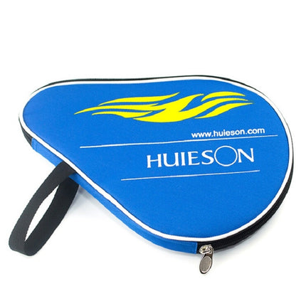 HUIESON HS-PT-H02 Gourd-shaped Zipper Oxford Cloth Single Table Tennis Racket with Ball Bag, Size: 30x20.5cm(Blue)-garmade.com