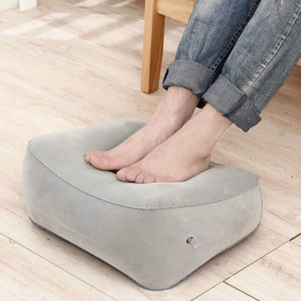 Travel Portable Inflatable Foot Rest Pilllow Mat Pad, Size:16x9cm(Gray)-garmade.com