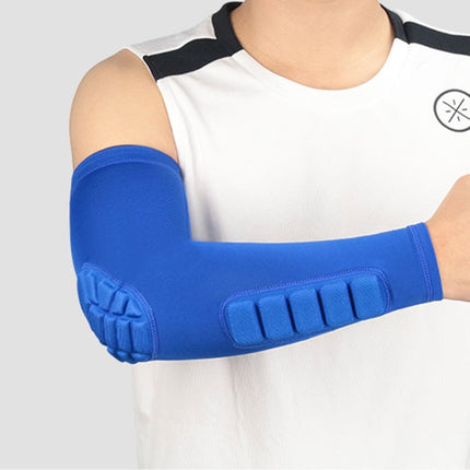 Basketball Sleeve Cellular Anti-collision Anti-slip Compression Elbow Protective Gear, Size:L(Blue)-garmade.com