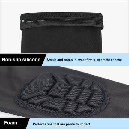Basketball Sleeve Cellular Anti-collision Anti-slip Compression Elbow Protective Gear, Size:L(WHITE)-garmade.com