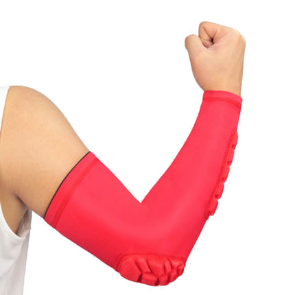 Basketball Sleeve Cellular Anti-collision Anti-slip Compression Elbow Protective Gear, Size:M(Red)-garmade.com