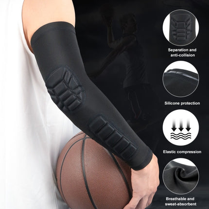 Basketball Sleeve Cellular Anti-collision Anti-slip Compression Elbow Protective Gear, Size:M(WHITE)-garmade.com