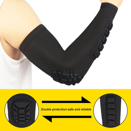 Basketball Sleeve Cellular Anti-collision Anti-slip Compression Elbow Protective Gear, Size:XL(WHITE)-garmade.com