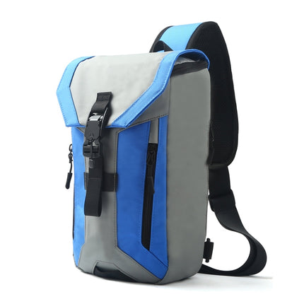 Ozuko 9334 Men Outdoor Multifunctional Waterproof Messenger Bag with External USB Charging Port(Sky Blue)-garmade.com
