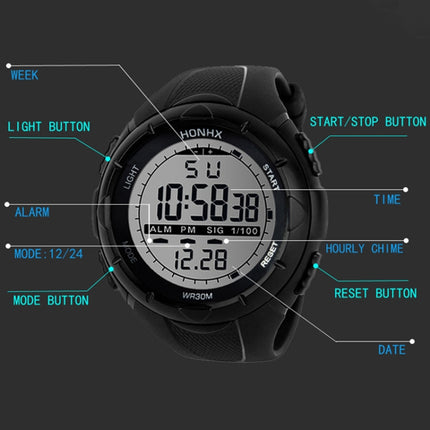 Sports Watch Men Analog Digital Military Silicone Army Sport LED Horloges Wrist Watches Men-garmade.com