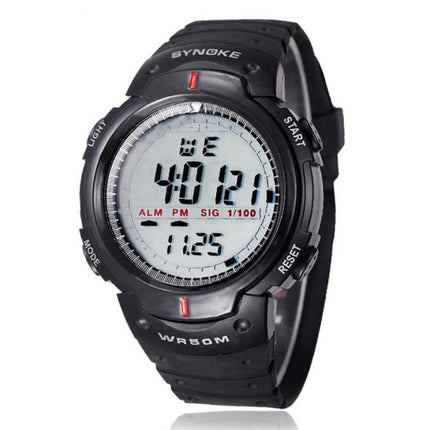 SYNOKE 61576 Life Waterproof LED Sports Watch for Men(Black)-garmade.com