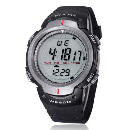 SYNOKE 61576 Life Waterproof LED Sports Watch for Men(Black)-garmade.com