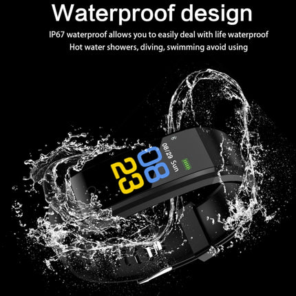 ID115 Plus Smart Bracelet Fitness Heart Rate Monitor Blood Pressure Pedometer Health Running Sports SmartWatch for IOS Android(black)-garmade.com