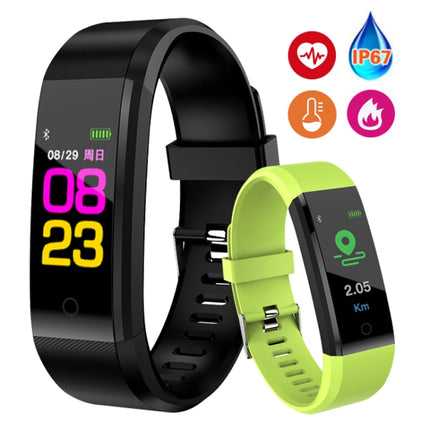 ID115 Plus Smart Bracelet Fitness Heart Rate Monitor Blood Pressure Pedometer Health Running Sports SmartWatch for IOS Android(purple)-garmade.com