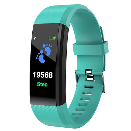 ID115 Plus Smart Bracelet Fitness Heart Rate Monitor Blood Pressure Pedometer Health Running Sports SmartWatch for IOS Android(blue)-garmade.com