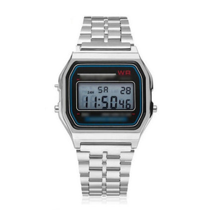 Unisex Sports Watches LED Digital Waterproof Quartz WristWatch(Silver)-garmade.com