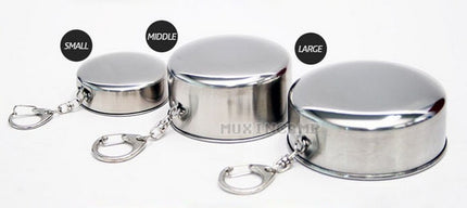 Stainless Steel Camping Folding Cup Traveling Outdoor Camping Hiking Mug Portable Collapsible Cup S 60ML-garmade.com