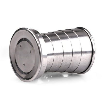 Stainless Steel Camping Folding Cup Traveling Outdoor Camping Hiking Mug Portable Collapsible Cup M 150ML-garmade.com