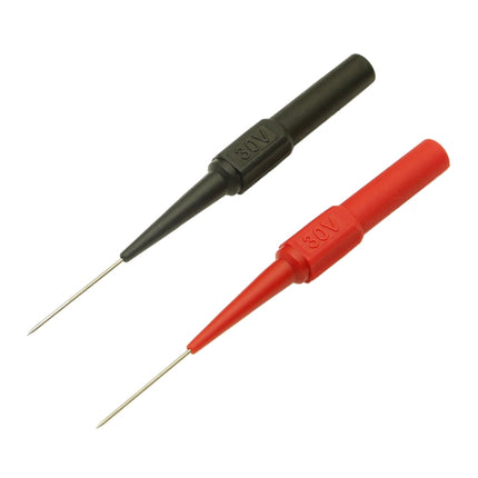 30V Multimeter Test Pen Test Probe Long and Thin Tip Probe Banana Jack Pin Auto Car Repair Accessories Tool(Black)-garmade.com