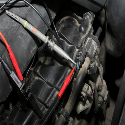 30V Multimeter Test Pen Test Probe Long and Thin Tip Probe Banana Jack Pin Auto Car Repair Accessories Tool(Black)-garmade.com