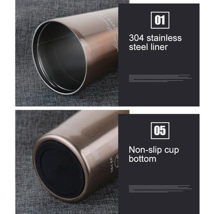 500ML Portable Stainless Steel Creative Gift Coffee Cup Office Vacuum Thermos Mug(Coffee)-garmade.com