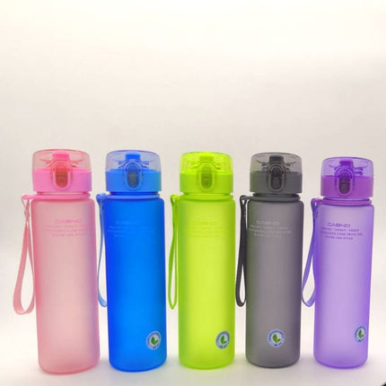 Leak-proof Sports Water Bottle Tour Hiking Portable Bottles(violet)-garmade.com