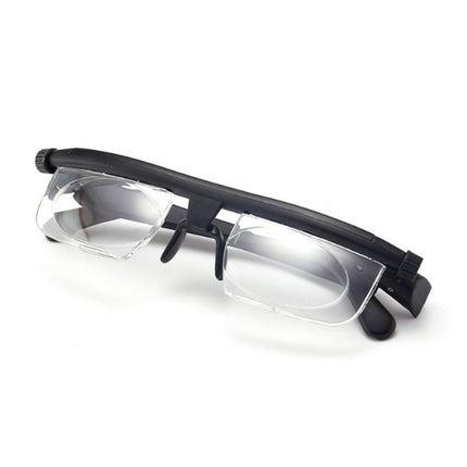 Adjustable Strength Lens Reading Myopia Glasses Eyewear Variable Focus Vision for -6.00D to +3.00D-garmade.com