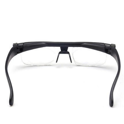 Adjustable Strength Lens Reading Myopia Glasses Eyewear Variable Focus Vision for -6.00D to +3.00D-garmade.com