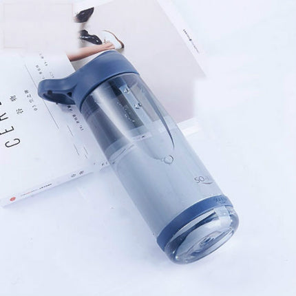 1000ml Outdoor Water Bottle Sports Bottles Hiking Camping Plastic Bottle with Straw(Blue)-garmade.com