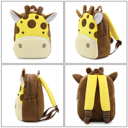 Kids 3D Animal Velvet Backpacks Children Cartoon Kindergarten Toys Gifts School Bags(Giraffe)-garmade.com