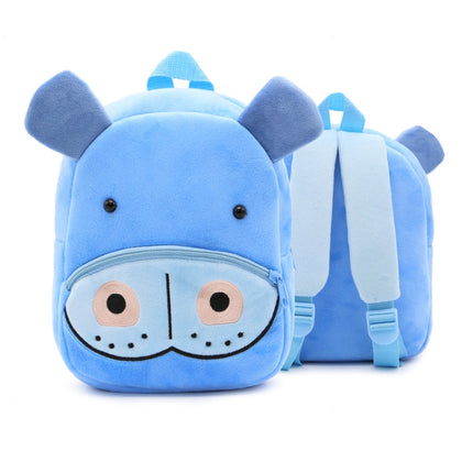Kids 3D Animal Velvet Backpacks Children Cartoon Kindergarten Toys Gifts School Bags(Hippo)-garmade.com