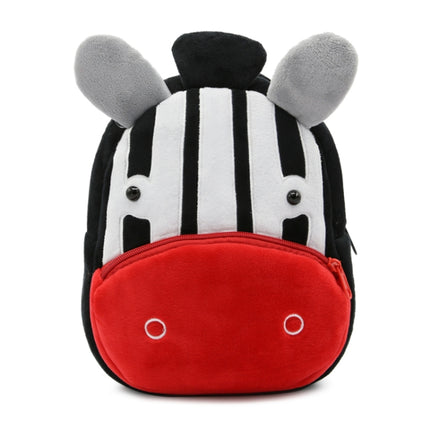 Kids 3D Animal Velvet Backpacks Children Cartoon Kindergarten Toys Gifts School Bags(Zebra)-garmade.com