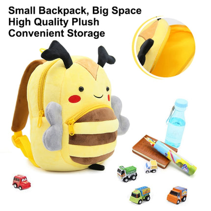 Kids 3D Animal Velvet Backpacks Children Cartoon Kindergarten Toys Gifts School Bags(Bee)-garmade.com