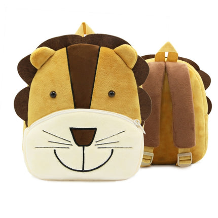 Kids 3D Animal Velvet Backpacks Children Cartoon Kindergarten Toys Gifts School Bags(Lion)-garmade.com