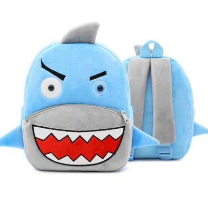 Kids 3D Animal Velvet Backpacks Children Cartoon Kindergarten Toys Gifts School Bags(Shark)-garmade.com