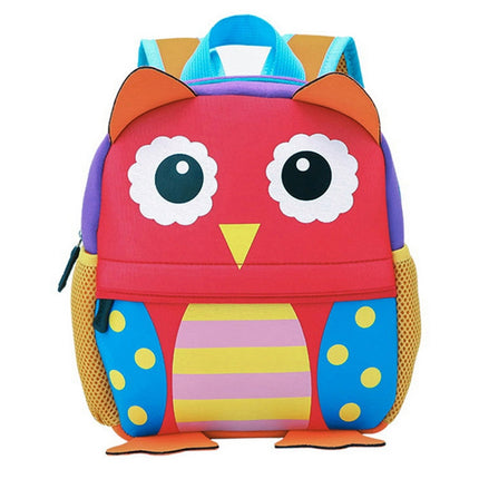 Cute Kid Toddler Schoo Bags Kindergarten Children Schoolbag 3D Cartoon Animal Bag(Owl)-garmade.com
