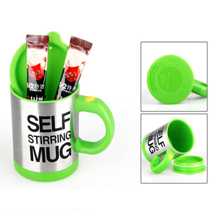 400ml Mugs Automatic Electric Self Stirring Mug Cup Coffee Milk Mixing Mug Smart Stainless Steel Juice Mix Cup Drinkware(Green)-garmade.com