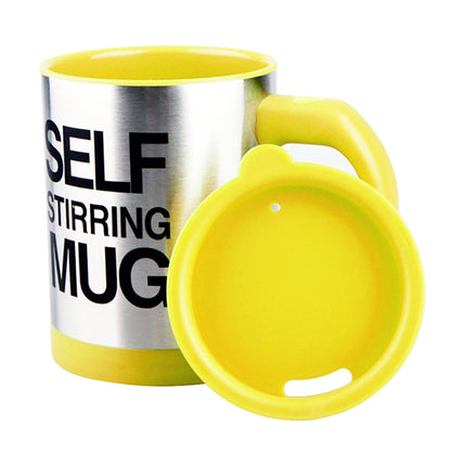 400ml Mugs Automatic Electric Self Stirring Mug Cup Coffee Milk Mixing Mug Smart Stainless Steel Juice Mix Cup Drinkware(Yellow)-garmade.com