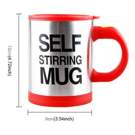 400ml Mugs Automatic Electric Self Stirring Mug Cup Coffee Milk Mixing Mug Smart Stainless Steel Juice Mix Cup Drinkware(Red)-garmade.com