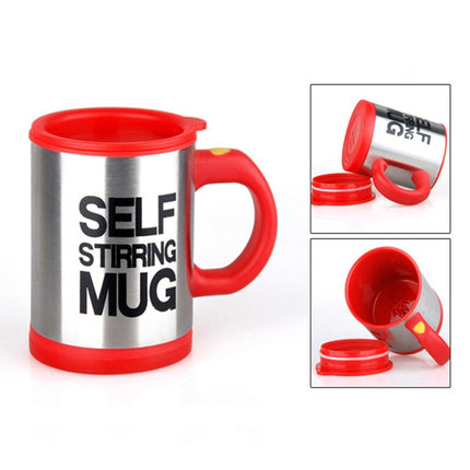 400ml Mugs Automatic Electric Self Stirring Mug Cup Coffee Milk Mixing Mug Smart Stainless Steel Juice Mix Cup Drinkware(Red)-garmade.com