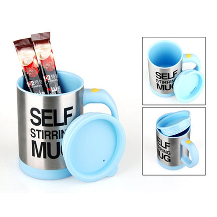 400ml Mugs Automatic Electric Self Stirring Mug Cup Coffee Milk Mixing Mug Smart Stainless Steel Juice Mix Cup Drinkware(Sky blue)-garmade.com