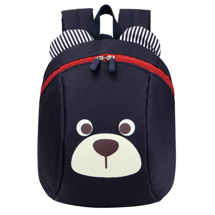 Children Anti-lost Backpack Toddler Cartoon School Bag(Dark Blue)-garmade.com