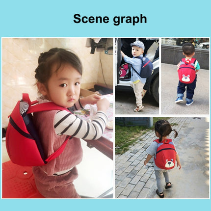 Children Anti-lost Backpack Toddler Cartoon School Bag(Rose Red)-garmade.com