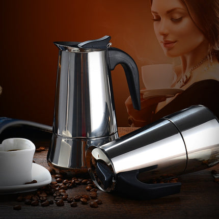 Stainless Steel Moka Coffee Maker Pot Filter(100ml)-garmade.com