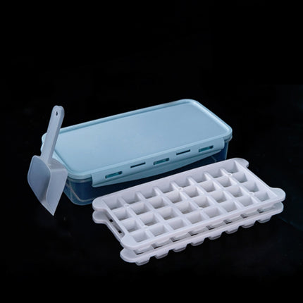 Household Silicone Ice Box With Lid Ice Cube Mold Refrigerator Ice Lattice Quick Freezer Random Color Delivery, Size:64 Grid-garmade.com