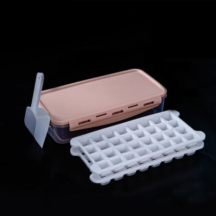 Household Silicone Ice Box With Lid Ice Cube Mold Refrigerator Ice Lattice Quick Freezer Random Color Delivery, Size:64 Grid-garmade.com