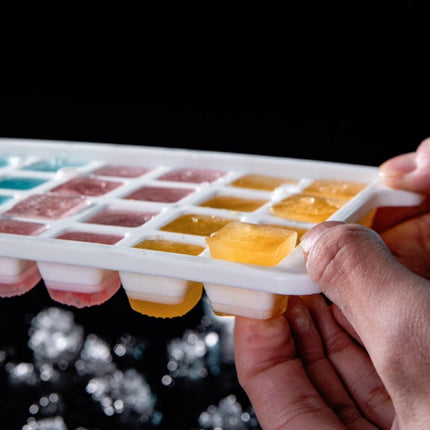 Household Silicone Ice Box With Lid Ice Cube Mold Refrigerator Ice Lattice Quick Freezer Random Color Delivery, Size:64 Grid-garmade.com